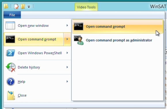 File menu
