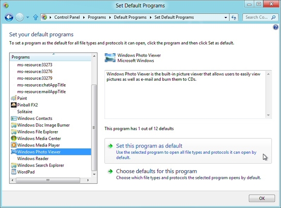 Set default
